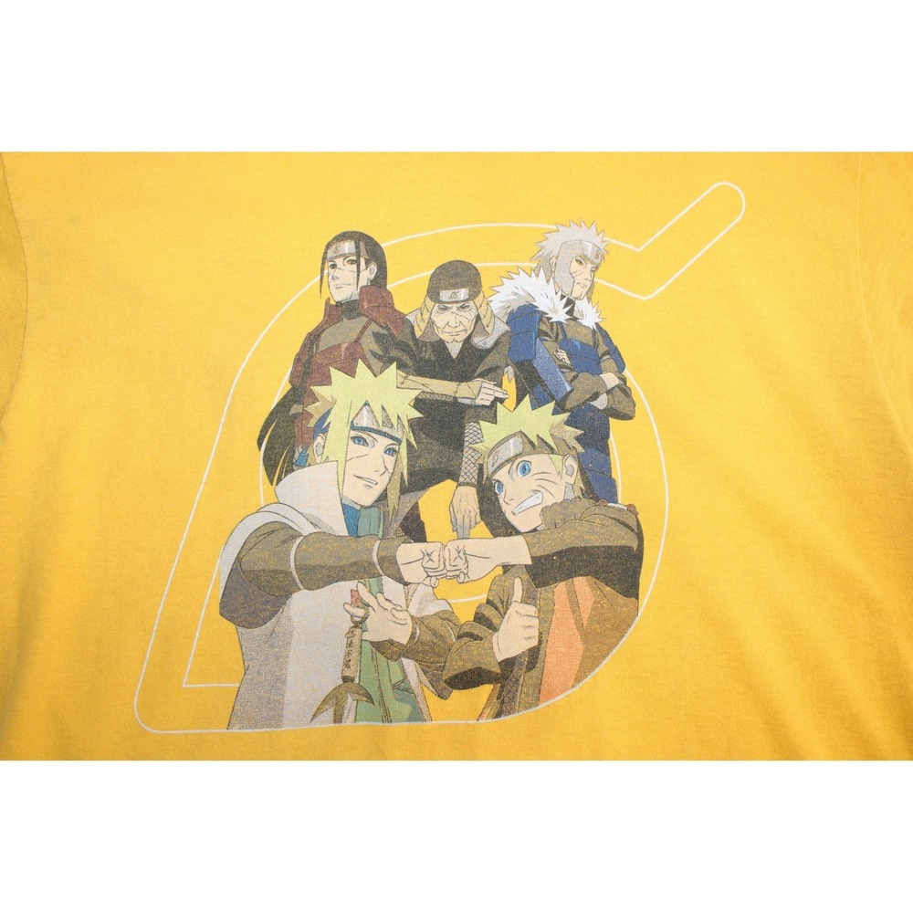 Naruto Shippuden Men's Md Yellow Graphic T-Shirt – Flaws - Small Holes - Picture 5 of 11